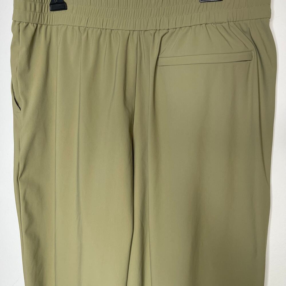 Athleta Pinnacle High Rise Trousers size 14 Olive Branch Green Wide Leg - Picture 7 of 12